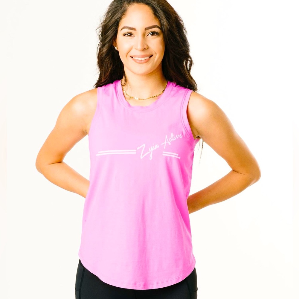 Pink South Beach ZYIA Tank Top Large NWT 1313